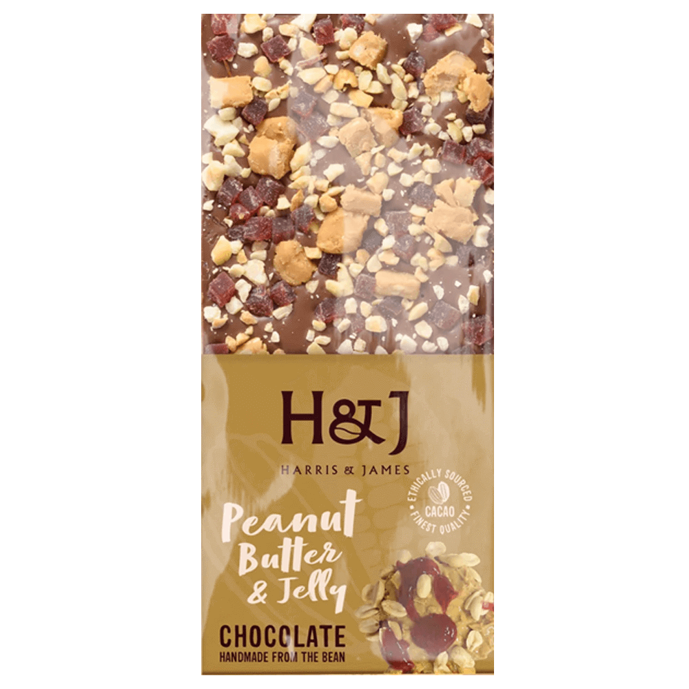 Harris & James Peanut Butter & Jelly Chocolate Bar 100g